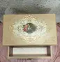 Антикварен дървен скрин с дръжки ангелчета, снимка 5