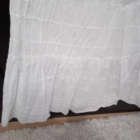 Дълга бяла памучна пола Jessica на волани, снимка 4 - Поли - 41777757