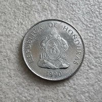 Монети. Хондурас . 10 и 50 центавос.  1990,1999 година., снимка 6 - Нумизматика и бонистика - 41793299