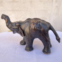 Колекционерски кожен слон №1106, снимка 3 - Антикварни и старинни предмети - 34706786