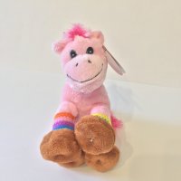 Нов плюшен ключодържател Амек Тойс конче пони розово, снимка 3 - Плюшени играчки - 41490761