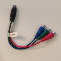 Кабел Nvidia S-Video 7-Pin към 3-RCA женски RGB, снимка 1 - Кабели и адаптери - 39226149