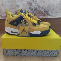 Nike Air Jordan Retro 4 Yellow Lightning Кецове Обувки Маратонки Нови Дамски Размер 39 Номер , снимка 1 - Кецове - 38604246