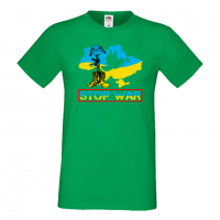 Мъжка тениска STOP WAR,подкрепям Укркайна, снимка 5 - Тениски - 36124833