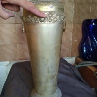 стара посребрена метална  ваза арт деко, снимка 3 - Антикварни и старинни предмети - 33830888