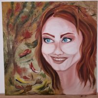 "Есен" - авторска картина с маслени бои, снимка 1 - Картини - 44212708