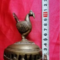 Старинна Индо Персийска Бронзова Статуетка , Фигура ПАУН, снимка 6 - Антикварни и старинни предмети - 34763115