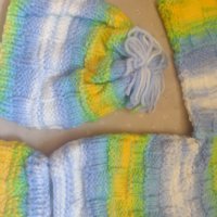 Плетен бебешки костюм , снимка 5 - Комплекти за бебе - 41456089