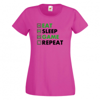 Дамска тениска Game 5,Eat,Sleep,GameRepeat,Ядене,Спане,Геймс, снимка 9 - Тениски - 36420376