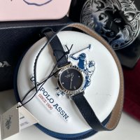 U.S. Polo Assn., Дамски часовник с кожена каишка и циркони, снимка 2 - Дамски - 42460457