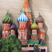 Автентичен дървен 3D магнит от Москва, Русия-серия-, снимка 3 - Антикварни и старинни предмети - 39248107