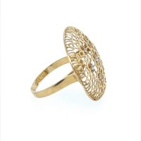 Златен дамски пръстен 2,63гр. размер:55 14кр. проба:585 модел:22338-1, снимка 2 - Пръстени - 44376101
