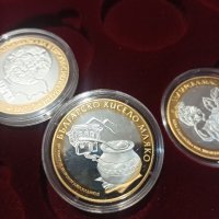Сребърни монети със златно покритие от колекция, снимка 2 - Нумизматика и бонистика - 35734043