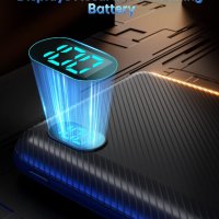 Power Bank, 10000 mAh Power Bank, малък, но здрав, ултра тънък с LED дисплей, външна батерия за моби, снимка 4 - Външни батерии - 42420467