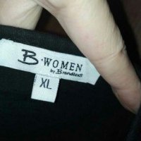 Черна блуза от памучно трико🍀❤XL❤🍀арт.4049, снимка 4 - Блузи с дълъг ръкав и пуловери - 35733775