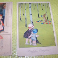 Лот от 5 стари немски великденски картички, снимка 3 - Други ценни предмети - 34620127