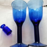 Сини чаши за вино , снимка 2 - Чаши - 35968914
