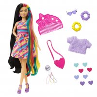  Кукла Barbie - Комплект кукла с дълга коса игрален и сърца HCM90, снимка 2 - Кукли - 39002942