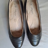 Черни обувки от еко кожа , снимка 1 - Дамски елегантни обувки - 41484515