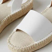 Бели сандали еспадрили h&m, снимка 2 - Сандали - 33818540