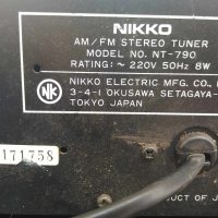 Стерео тунер NIKKO NT-790#1, снимка 5 - Ресийвъри, усилватели, смесителни пултове - 41527816
