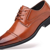 Мъжки официални обувки с връзки Brogues Derbys Oxford, 40, снимка 1 - Официални обувки - 44217960