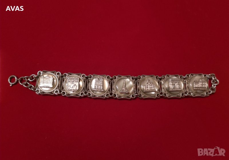 Нова гривна Paris с известни сгради масивна, снимка 1