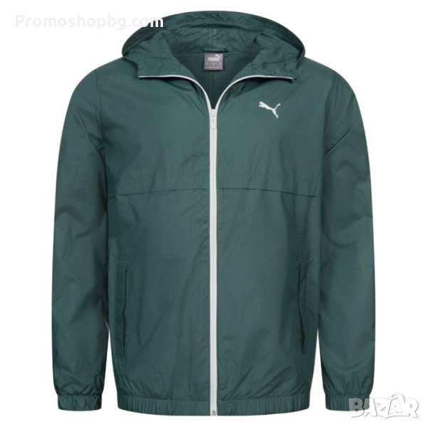 Мъжко яке PUMA Windbreaker, тъмно зелено, S размер, снимка 1