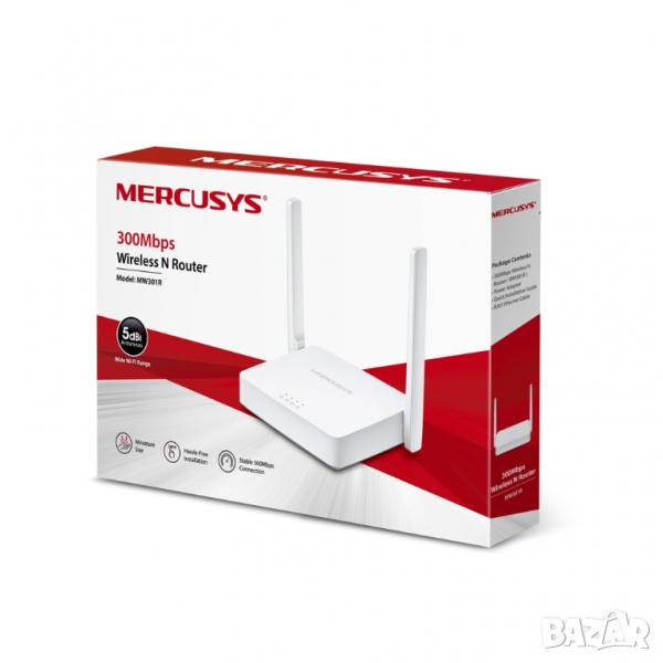 Рутер Wireless Mercusys MW301R, 300 Mbps, снимка 1