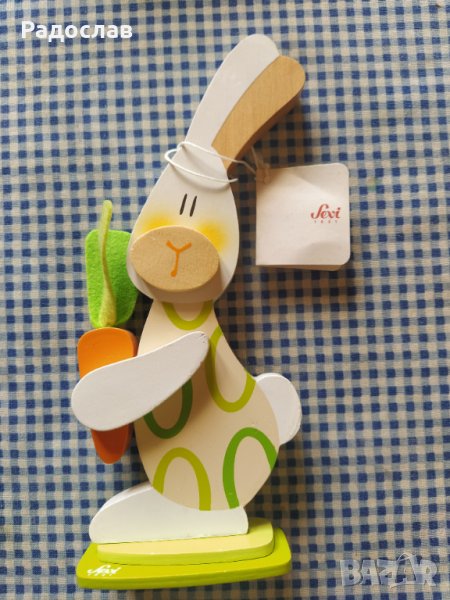 Sevi дървена фигурка на зайче, снимка 1
