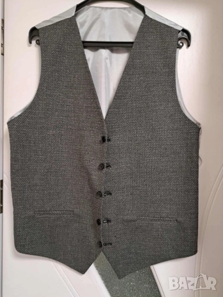 Елек за костюм нов, размер 54, сив, снимка 1