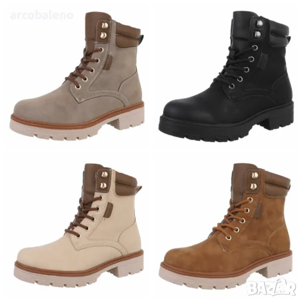 Дамски боти с връзки, 4цвята , снимка 1
