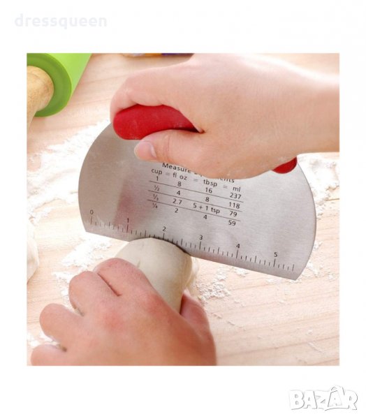 2998 Метална шпатула за тесто с мерни единици, снимка 1