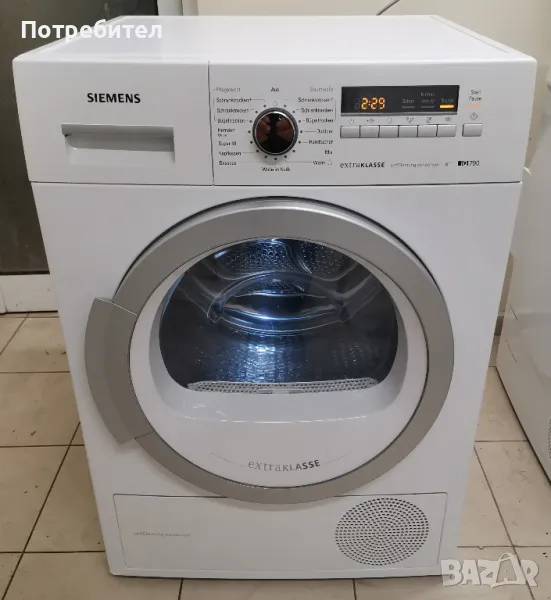 Продавам Кондензна Сушилня SIEMENS 8кг с Термопомпа А++ 1000W, снимка 1