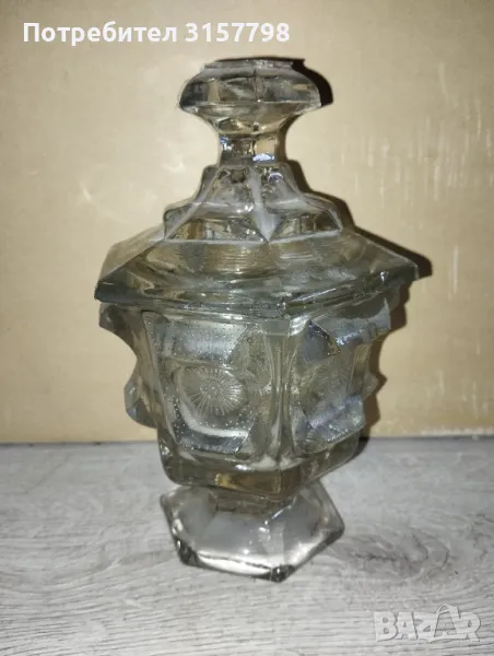 Кристална захарница арт деко, снимка 1