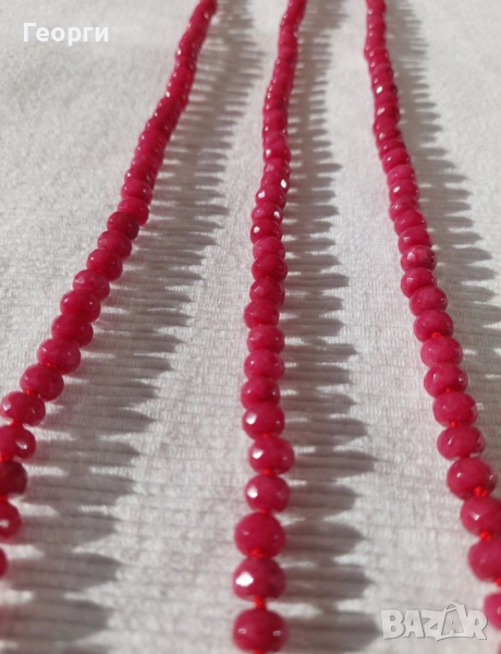 Нанизи естествен Рубин за огърлици, снимка 1