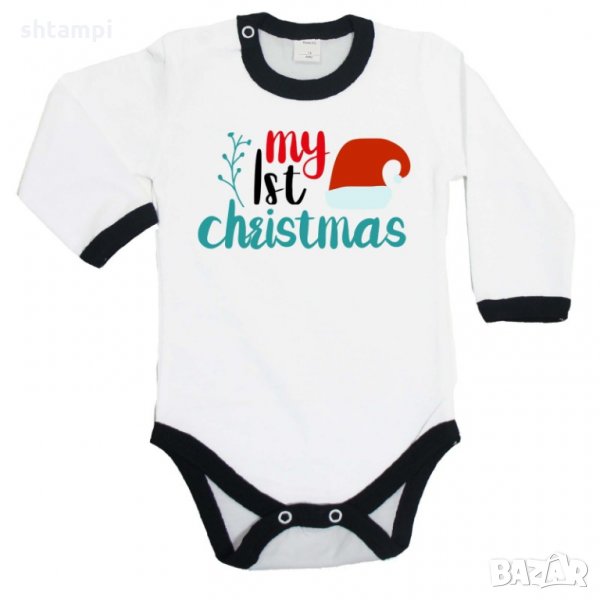 Бебешко боди Коледа My First Christmas 2, снимка 1