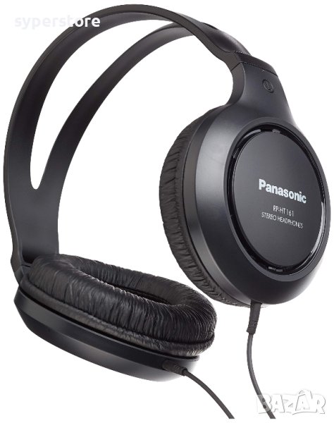 Слушалки големи Panasonic RP-HT161 голяма мида, 30мм говорители, 2м кабел, XBS-Extra Bass System, снимка 1