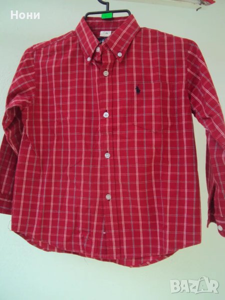 Детска риза на POLO RALPH LAUREN на червено каре оригинална, снимка 1