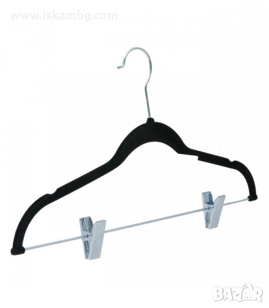 ЧЕРНА ЗАКАЧАЛКА С ЩИПКИ - код 1180337, снимка 1