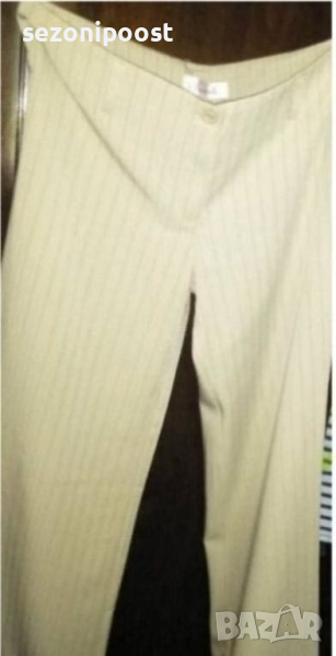 👠Дамски нов летен стилен панталон за поводи от прохладна материя в цвят крем, Л,ХЛ👠, снимка 1