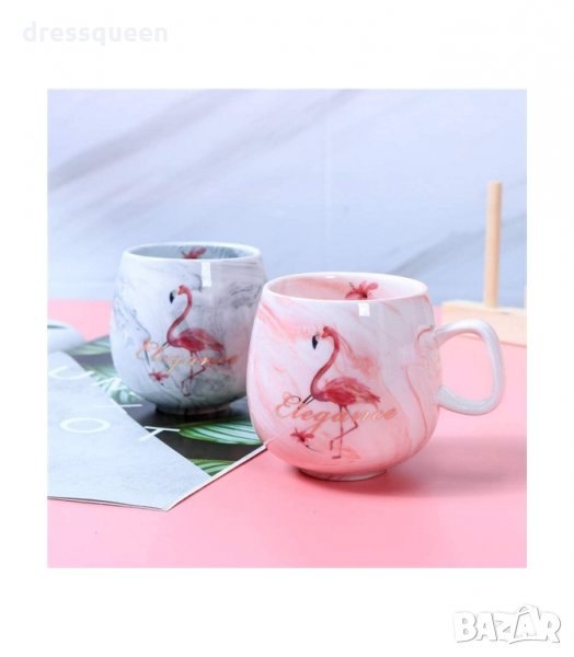 2915  Керамична чаша "Фламинго" , снимка 1