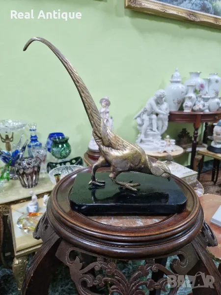 Чудесна антикварна колекционерска френска бронзова фигура статуетка , снимка 1