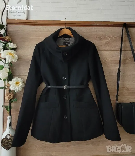 Черно стилно палтенце тип сако ВЪЛНА H&M , снимка 1