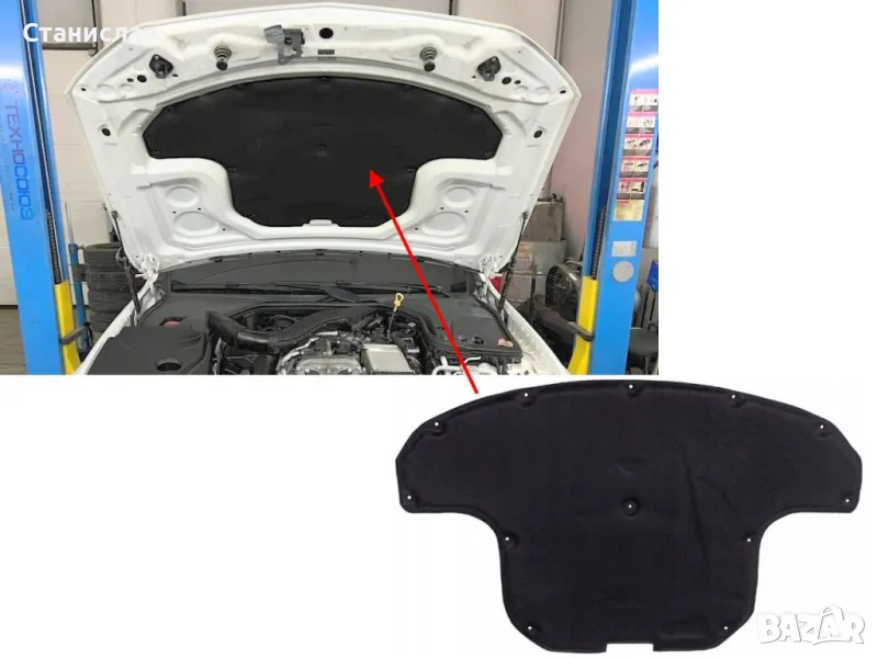 Mercedes CLS W257 изолация за преден капак, снимка 1