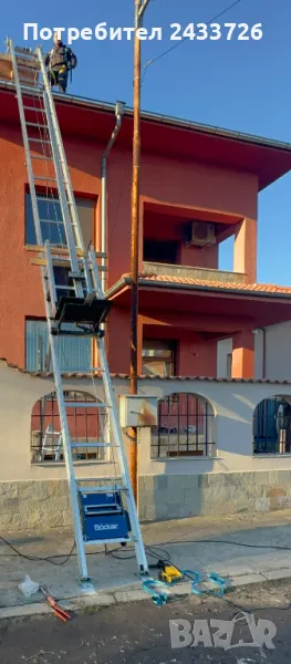 Строителен асансьор, хаспел с платформа - Лесно качване и сваляне на материали, снимка 1