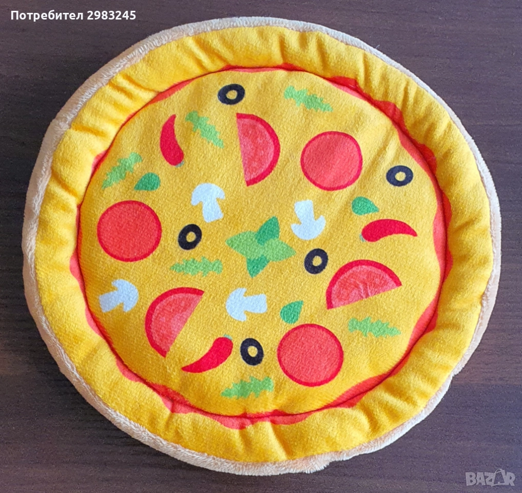 Кучешка плюшена играчка "Пица", снимка 1