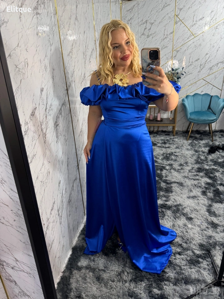 Дълги елегантни ,сатенени официални рокли , снимка 1