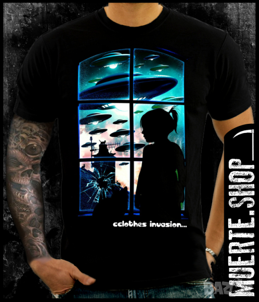 Тениска с щампа CCLOTHES INVASION, снимка 1