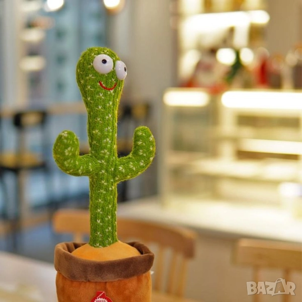 Забавният, пеещ и танцуващ кактус играчка, снимка 1